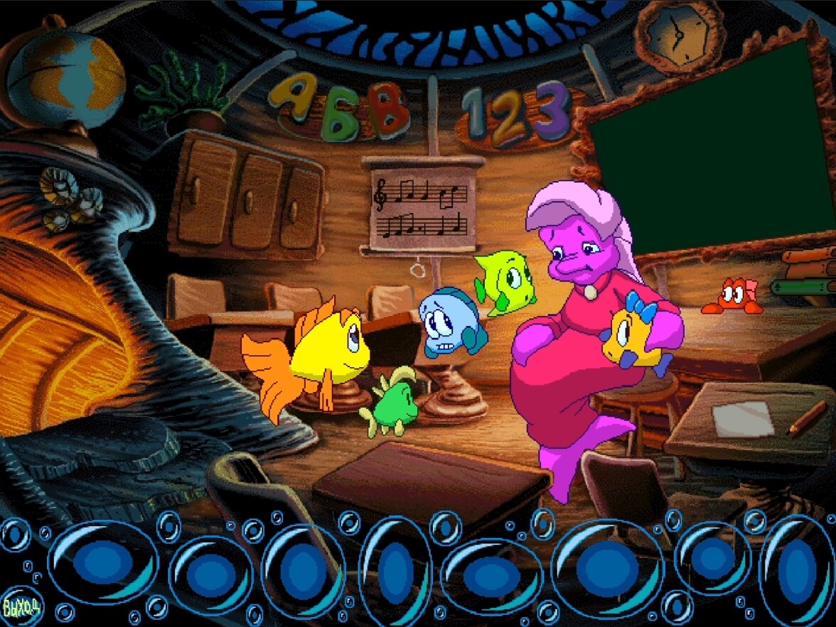 Freddi Fish 2 The Case of the Haunted Schoolhouse - геймплей игры Windows